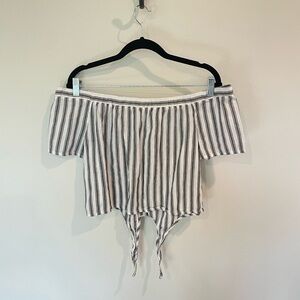 Full Tilt Stripped Off the Shoulder Top